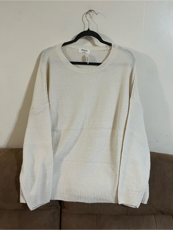 Zenana Signature Sweaters - NWT Boutique Zenana Cream Colored Sweater Size 3X